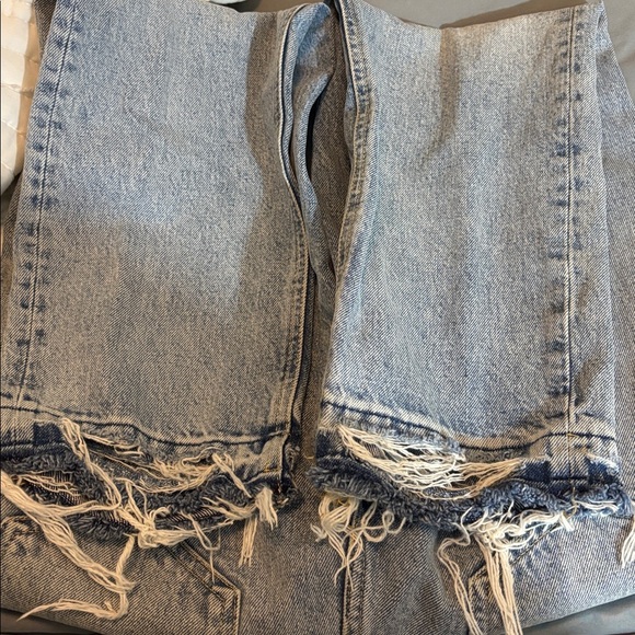 Zara Rhuigi | denim blue jeans button button fly 32 distressed - Picture 8 of 9